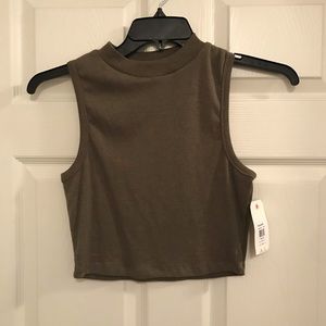 Billabong crop top. Never worn. Army green
